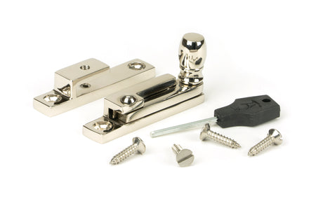From The Anvil - Polished Nickel Mushroom Quadrant Fastener - Narrow | Sku. 45998 | Trade Door Handles.