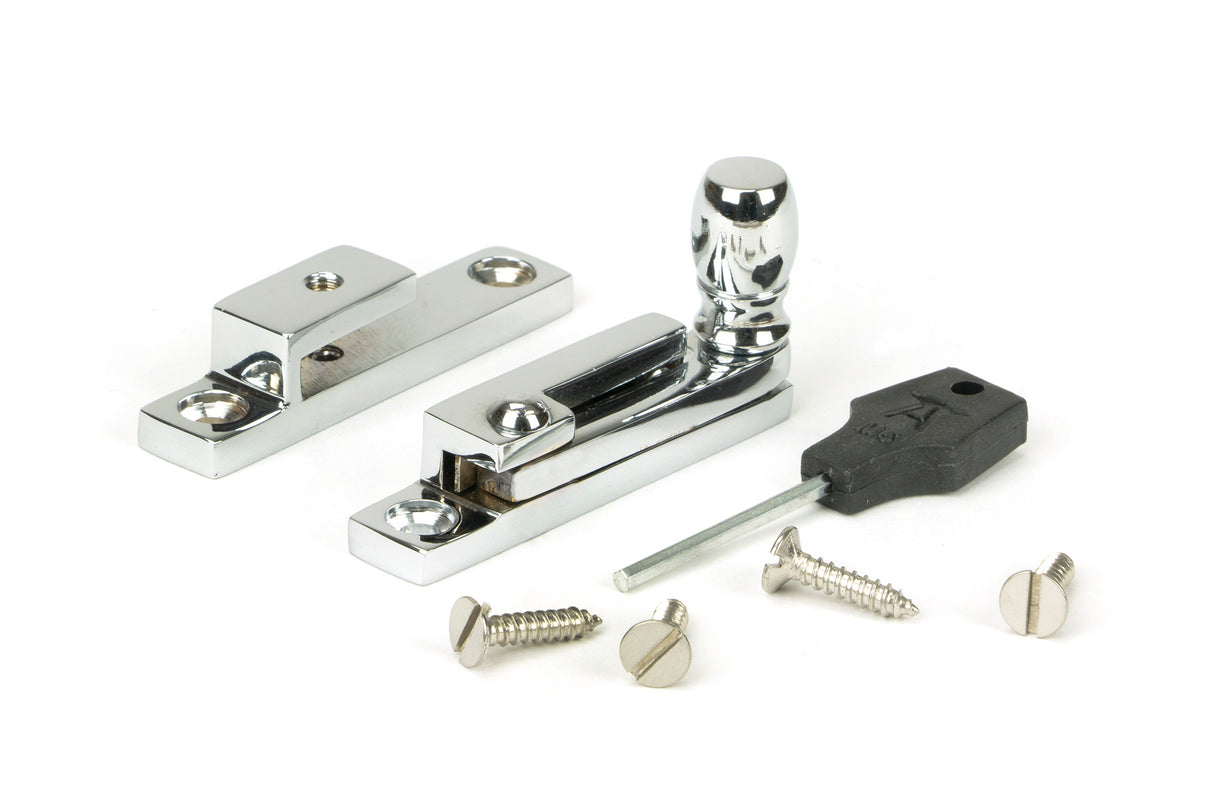 From The Anvil - Polished Chrome Mushroom Quadrant Fastener - Narrow | Sku. 45999 | Trade Door Handles.