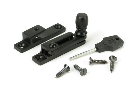 From The Anvil - Aged Bronze Mushroom Quadrant Fastener - Narrow | Sku. 46014 | Trade Door Handles.