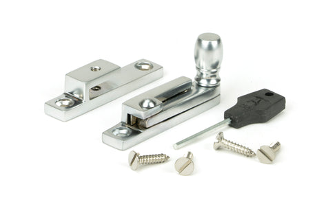 From The Anvil - Satin Chrome Mushroom Quadrant Fastener - Narrow | Sku. 46015 | Trade Door Handles.
