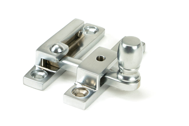 From The Anvil - Satin Chrome Mushroom Quadrant Fastener - Narrow | Sku. 46015 | Trade Door Handles.