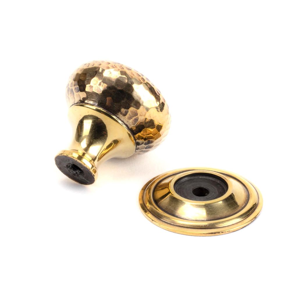 From The Anvil - Aged Brass Hammered Mushroom Cabinet Knob 32mm | Sku. 46021 | Trade Door Handles.