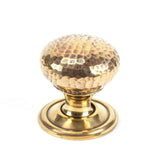 From The Anvil - Aged Brass Hammered Mushroom Cabinet Knob 32mm | Sku. 46021 | Trade Door Handles.
