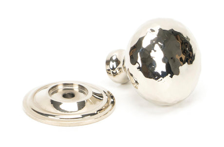 From The Anvil - Polished Nickel Hammered Mushroom Cabinet Knob 32mm | Sku. 46022 | Trade Door Handles.