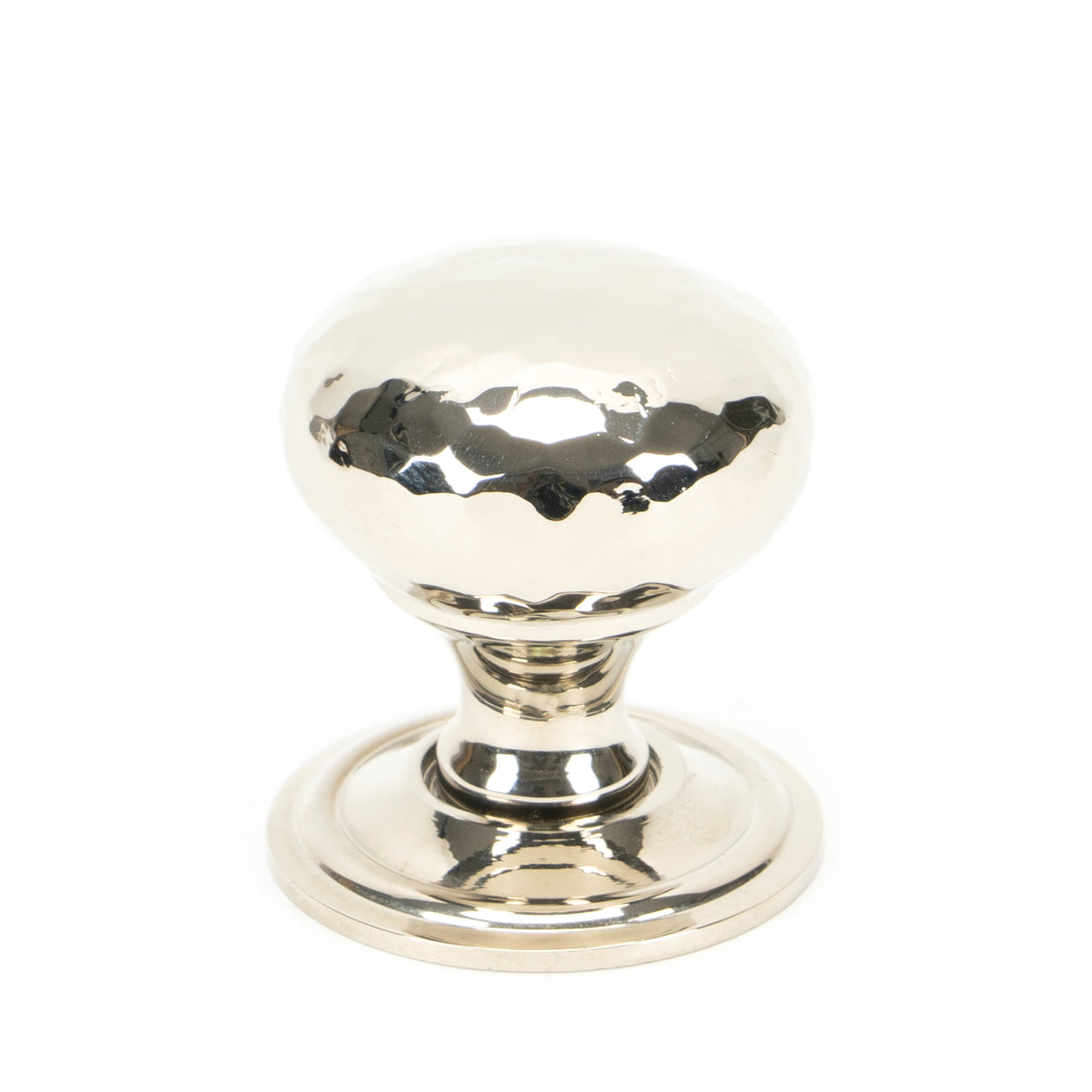 From The Anvil - Polished Nickel Hammered Mushroom Cabinet Knob 32mm | Sku. 46022 | Trade Door Handles.