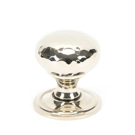 From The Anvil - Polished Nickel Hammered Mushroom Cabinet Knob 32mm | Sku. 46022 | Trade Door Handles.