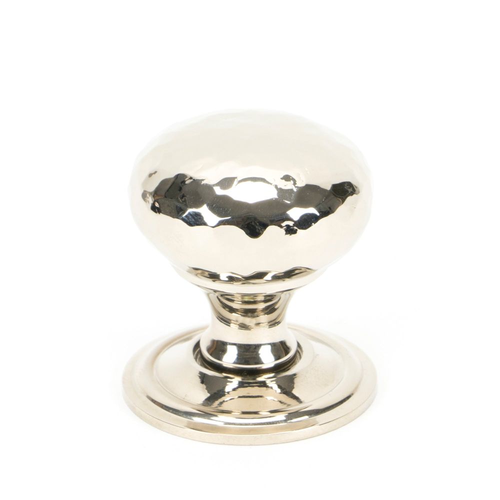 From The Anvil - Polished Nickel Hammered Mushroom Cabinet Knob 32mm | Sku. 46022 | Trade Door Handles.