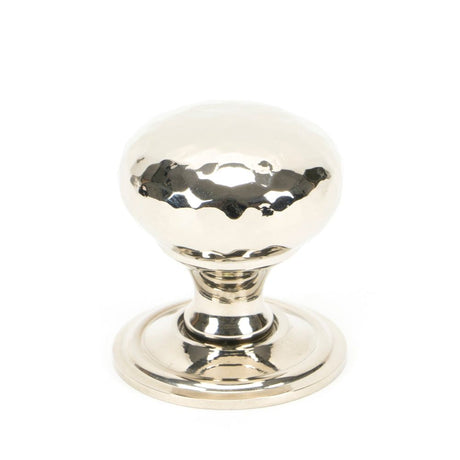 From The Anvil - Polished Nickel Hammered Mushroom Cabinet Knob 32mm | Sku. 46022 | Trade Door Handles.