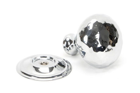 From The Anvil - Polished Chrome Hammered Mushroom Cabinet Knob 32mm | Sku. 46023 | Trade Door Handles.