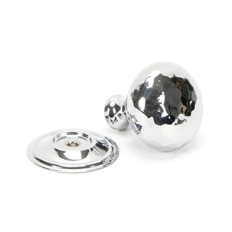 From The Anvil - Polished Chrome Hammered Mushroom Cabinet Knob 32mm | Sku. 46023 | Trade Door Handles.