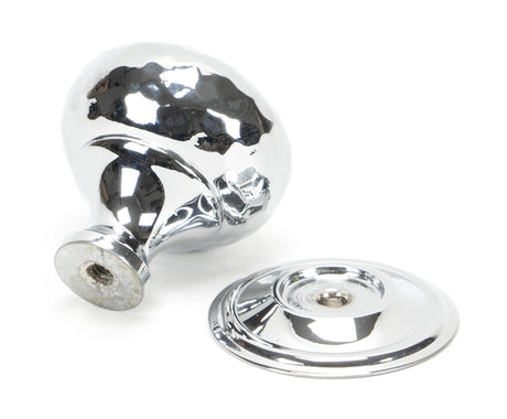 From The Anvil - Polished Chrome Hammered Mushroom Cabinet Knob 32mm | Sku. 46023 | Trade Door Handles.