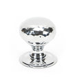 From The Anvil - Polished Chrome Hammered Mushroom Cabinet Knob 32mm | Sku. 46023 | Trade Door Handles.
