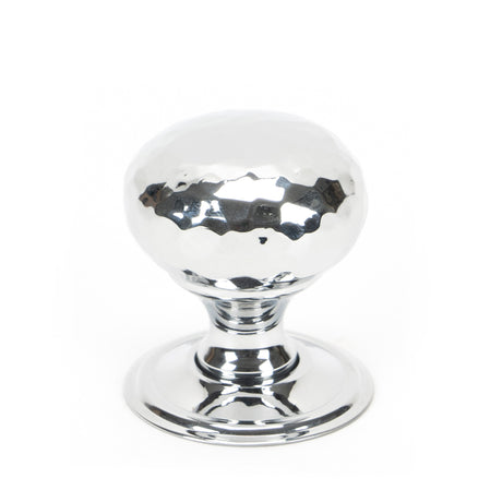 From The Anvil - Polished Chrome Hammered Mushroom Cabinet Knob 32mm | Sku. 46023 | Trade Door Handles.