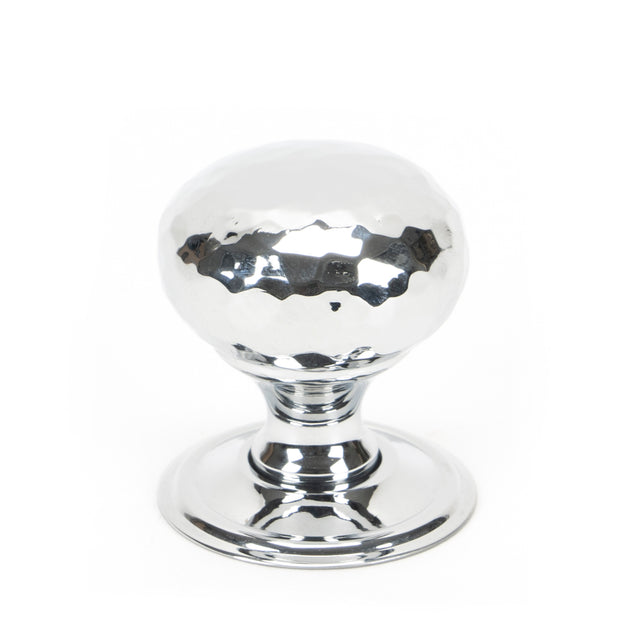 From The Anvil - Polished Chrome Hammered Mushroom Cabinet Knob 32mm | Sku. 46023 | Trade Door Handles.