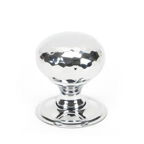 From The Anvil - Polished Chrome Hammered Mushroom Cabinet Knob 32mm | Sku. 46023 | Trade Door Handles.