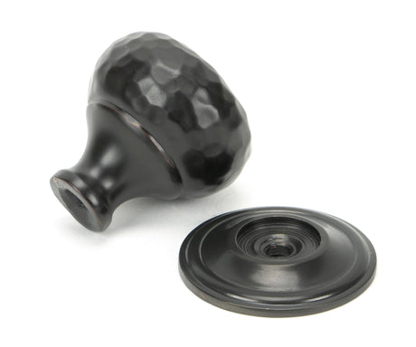 From The Anvil - Aged Bronze Hammered Mushroom Cabinet Knob 32mm | Sku. 46024 | Trade Door Handles.