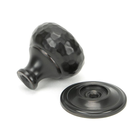 From The Anvil - Aged Bronze Hammered Mushroom Cabinet Knob 32mm | Sku. 46024 | Trade Door Handles.