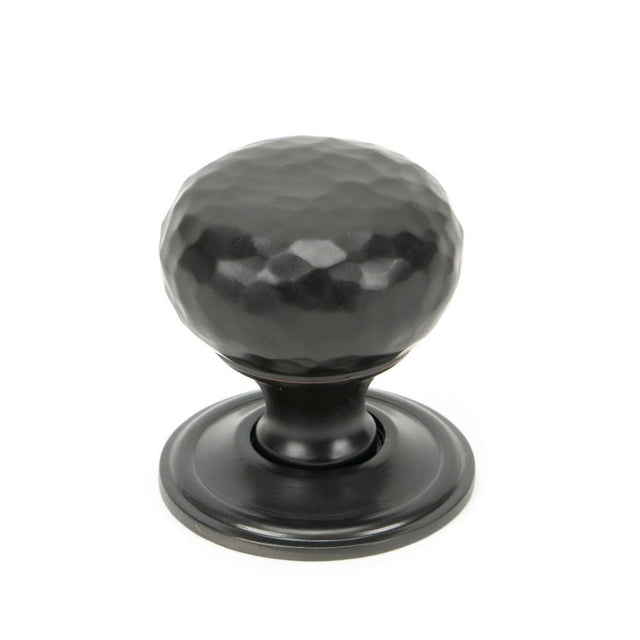 From The Anvil - Aged Bronze Hammered Mushroom Cabinet Knob 32mm | Sku. 46024 | Trade Door Handles.