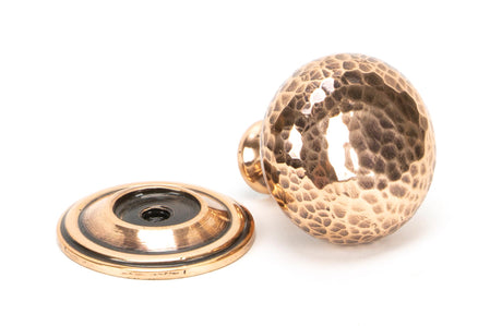 From The Anvil - Polished Bronze Hammered Mushroom Cabinet Knob 32mm | Sku. 46025 | Trade Door Handles.