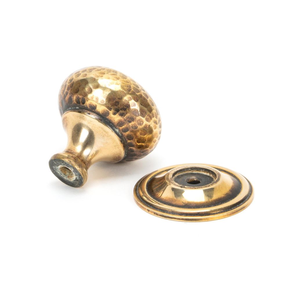 From The Anvil - Aged Brass Hammered Mushroom Cabinet Knob 38mm | Sku. 46026 | Trade Door Handles.