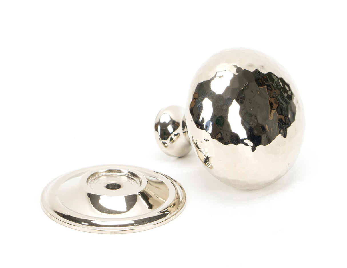 From The Anvil - Polished Nickel Hammered Mushroom Cabinet Knob 38mm | Sku. 46027 | Trade Door Handles.