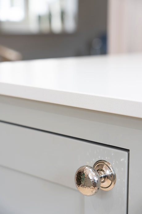 From The Anvil - Polished Nickel Hammered Mushroom Cabinet Knob 38mm | Sku. 46027 | Trade Door Handles.