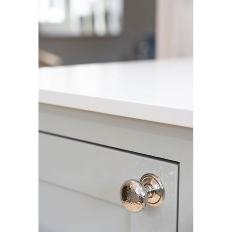 From The Anvil - Polished Nickel Hammered Mushroom Cabinet Knob 38mm | Sku. 46027 | Trade Door Handles.