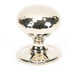From The Anvil - Polished Nickel Hammered Mushroom Cabinet Knob 38mm | Sku. 46027 | Trade Door Handles.
