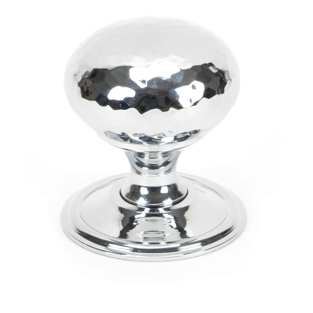 From The Anvil - Polished Chrome Hammered Mushroom Cabinet Knob 38mm | Sku. 46028 | Trade Door Handles.