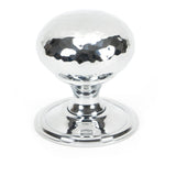 From The Anvil - Polished Chrome Hammered Mushroom Cabinet Knob 38mm | Sku. 46028 | Trade Door Handles.