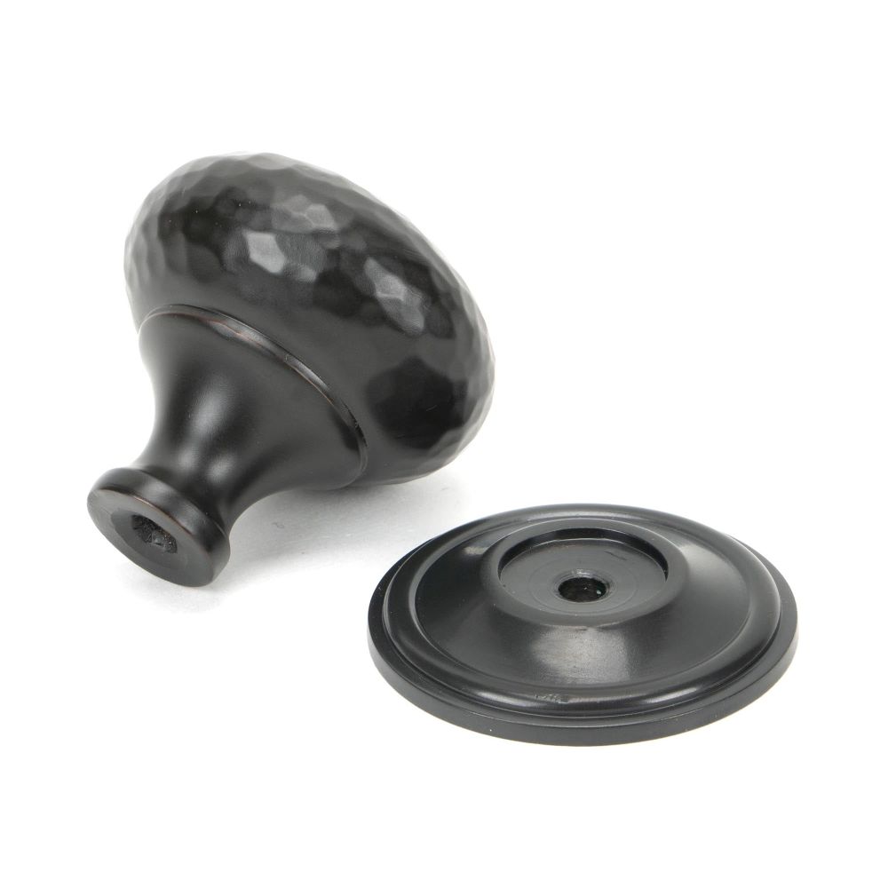 From The Anvil - Aged Bronze Hammered Mushroom Cabinet Knob 38mm | Sku. 46029 | Trade Door Handles.