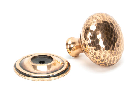 From The Anvil - Polished Bronze Hammered Mushroom Cabinet Knob 38mm | Sku. 46030 | Trade Door Handles.