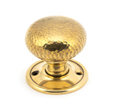 From The Anvil - Aged Brass Hammered Mushroom Mortice/Rim Knob Set | Sku. 46031 | Trade Door Handles.