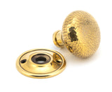 From The Anvil - Aged Brass Hammered Mushroom Mortice/Rim Knob Set | Sku. 46031 | Trade Door Handles.
