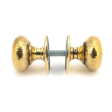 From The Anvil - Aged Brass Hammered Mushroom Mortice/Rim Knob Set | Sku. 46031 | Trade Door Handles.