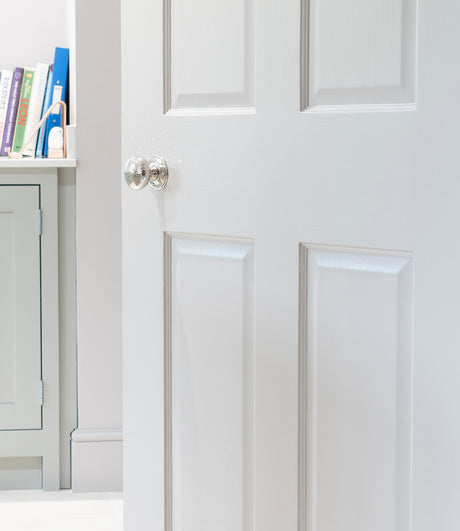 From The Anvil - Polished Nickel Hammered Mushroom Mortice/Rim Knob Set | Sku. 46032 | Trade Door Handles.