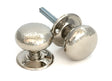 From The Anvil - Polished Nickel Hammered Mushroom Mortice/Rim Knob Set | Sku. 46032 | Trade Door Handles.