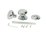 From The Anvil - Polished Chrome Hammered Mushroom Mortice/Rim Knob Set | Sku. 46033 | Trade Door Handles.