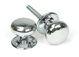 From The Anvil - Polished Chrome Hammered Mushroom Mortice/Rim Knob Set | Sku. 46033 | Trade Door Handles.