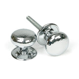 From The Anvil - Polished Chrome Hammered Mushroom Mortice/Rim Knob Set | Sku. 46033 | Trade Door Handles.