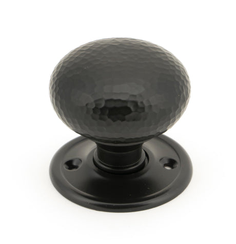 From The Anvil - Aged Bronze Hammered Mushroom Mortice/Rim Knob Set | Sku. 46034 | Trade Door Handles.