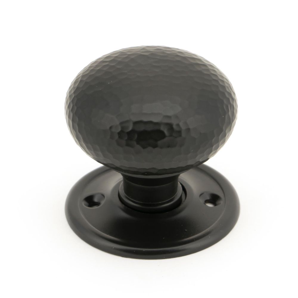 From The Anvil - Aged Bronze Hammered Mushroom Mortice/Rim Knob Set | Sku. 46034 | Trade Door Handles.