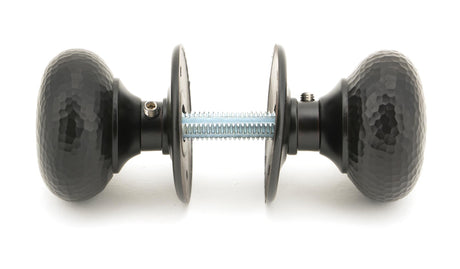 From The Anvil - Aged Bronze Hammered Mushroom Mortice/Rim Knob Set | Sku. 46034 | Trade Door Handles.