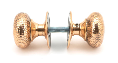 From The Anvil - Polished Bronze Hammered Mushroom Mortice/Rim Knob Set | Sku. 46035 | Trade Door Handles.