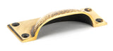 From The Anvil - Aged Brass Hammered Art Deco Drawer Pull | Sku. 46036 | Trade Door Handles.
