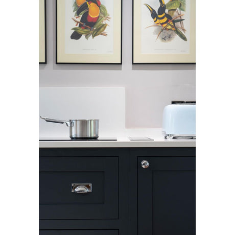 From The Anvil - Polished Chrome Hammered Art Deco Drawer Pull | Sku. 46038 | Trade Door Handles.