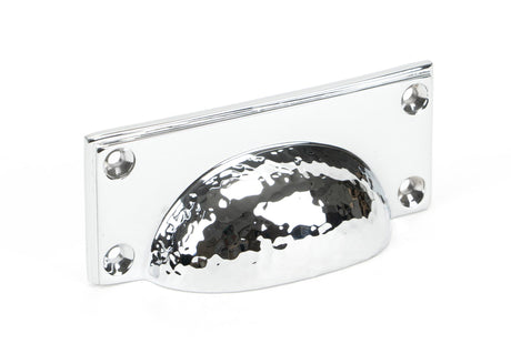 From The Anvil - Polished Chrome Hammered Art Deco Drawer Pull | Sku. 46038 | Trade Door Handles.