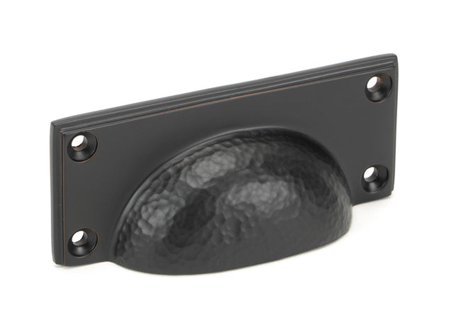 From The Anvil - Aged Bronze Hammered Art Deco Drawer Pull | Sku. 46039 | Trade Door Handles.