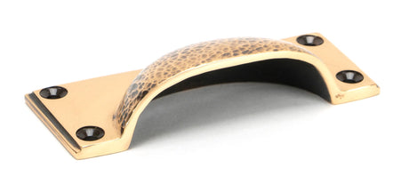 From The Anvil - Polished Bronze Hammered Art Deco Drawer Pull | Sku. 46040 | Trade Door Handles.