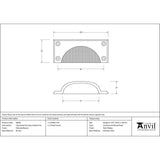 From The Anvil - Polished Bronze Hammered Art Deco Drawer Pull | Sku. 46040 | Trade Door Handles.